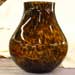Antique brown vase glass art repaired by Michael Bokrosh