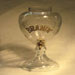 Antique large whiskey decanter glass art repaired by Michael Bokrosh