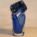 Contemporary glass blue vase art repaired by Michael Bokrosh