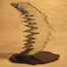 Contemporary glass layered column art repaired by Michael Bokrosh
