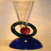 Contemporary glass sculpture hoop art repaired by Michael Bokrosh