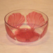 Lalique crystal glass orange leaf bowl art repaired by Michael Bokrosh