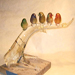 Murano birds on a branch glass art repaired by Michael Bokrosh
