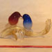 Murano lovebirds glass art repaired by Michael Bokrosh