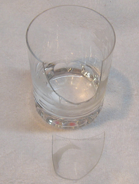 Steuben art glass giraffe cup broken